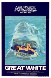 Great White - 11 x 17 Horror Reproduktion Poster Grindhouse Italienisch Gore Jaws - Bild 1 von 1