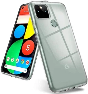 Google Pixel 5 durchsichtige Handyhülle Schutzcase Cover Etui Bumper Transparent - Bild 1 von 7