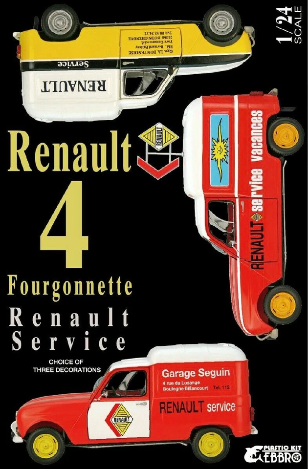 Ebbro 25012 Renault 4 Fourgonnette Renault Service Kit Montaggio 1/24