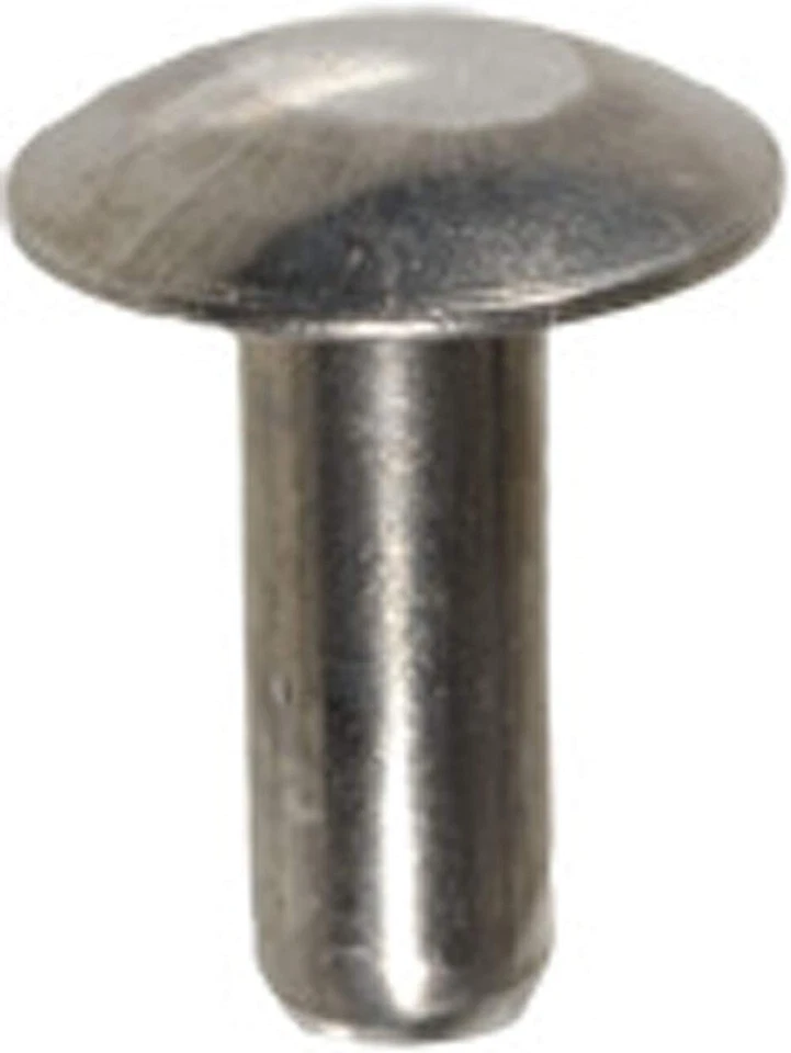 CLIPSANDFASTENERS INC (100) 3/16 Brazier Head Solid Aluminum Rivet 1/2 Length