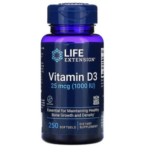 Life Extension Vitamin D3 1,000 Iu (25 mcg) 250 Sgels - Picture 1 of 2