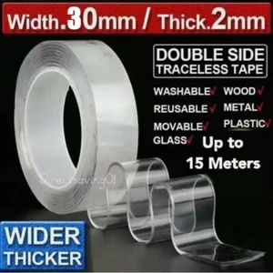 1-3Pcs Double-Sided Nano Gel Tape - Traceless, Clear, Invisible Adhesive - Picture 1 of 7