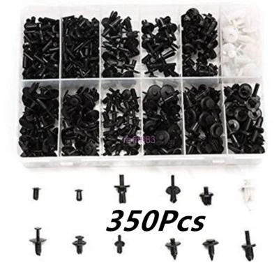350 pcs 12 Sizes Car Push Pin Rivet Trim Clip Panel Moulding Assortments Plastic - Imagem 1 de 4