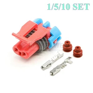 2 Pin Delphi Metri-Pack 150-Series Electric Jet Valve Female Connector Plug Red - Picture 1 of 3