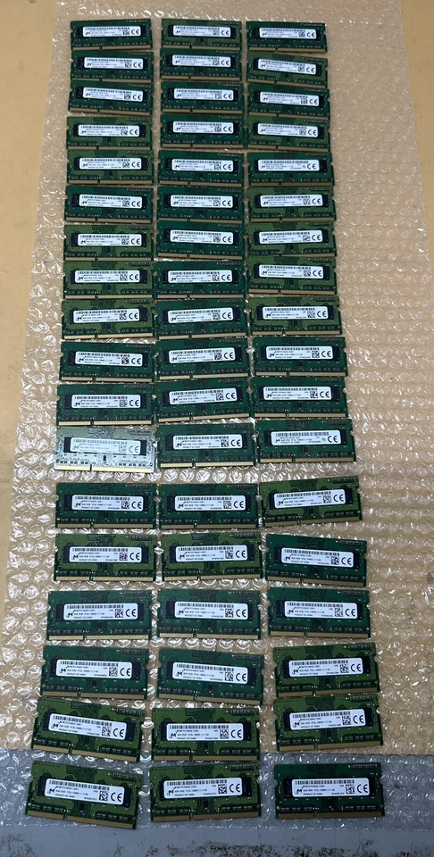 54x Micron Laptop RAM 4GB 1Rx8 PC3L-12800S - Image 1 of 1