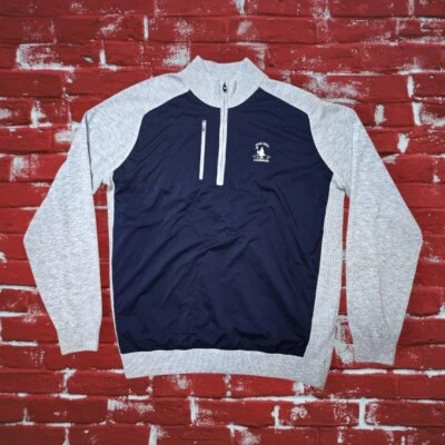 Cog Hill Dubsdread Footjoy Tech Sweater 1/4 Zip Pullover Wool Blend Mens Medium - Image 1 of 4