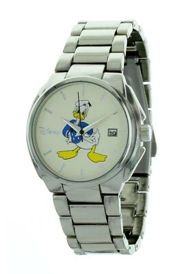 Disney Donald Duck Men's Watch with Cream Color Dial With Date Silver Tone Metal - Image 1 of 4