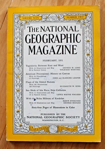 National Geographic febrero de 1951; Banderas de Yugoslavia de la ONU Isla Raza Kordofán - Imagen 1 de 18