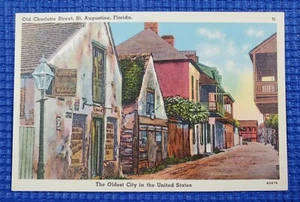 Vtg Old Charlotte St Oldest City in the United States St Augustine FL Postcard - Picture 1 of 2