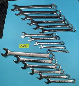 Combination Wrench Set 17pc Chrome Vanadium SAE & Metric Box End 12pt IN1080WJ - Picture 1 of 19