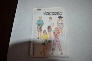 Simplicity 7531 Boys' and Girls' Surfers Size Small Sewing Pattern Cut - Picture 1 of 2