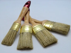 Set 4 pennelli da 60 a 30 OVALI PERFETTI LEGNO LUX pittura gesso OREL shabby chic - Foto 1 di 12