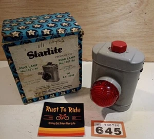 Vintage Bicycle Starlite Rear Lamp NOS #645 - Picture 1 of 8