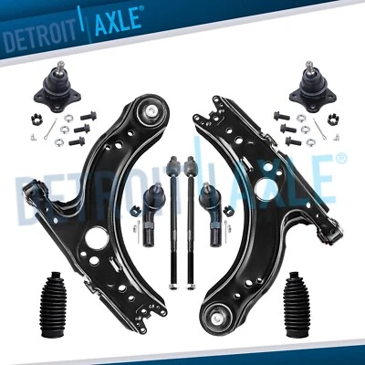 Kit de suspensión de brazos de control delanteros de 10 piezas para Jetta Beetle Golf 1999-2005 Foto 1 de 4
