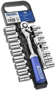 Juego de enchufes de trinquete de unidad de 18 piezas 1/2"" 8-23 mm experto de britool facom e032942 - Imagen 1 de 1
