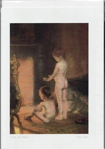 AFTER THE BATH - by Realist Painter Paul Peel (1860-1892) New 6" x 9" Art Card - Picture 1 of 1