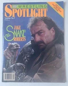 Jake The Snake Roberts WWF Wrestling Spotlight Magazine Vol 7 w/ Poster, Inserts - Picture 1 of 8