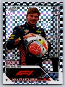 Max Verstappen 2023 Topps Chrome Formula 1 F1 Checker Flag X-fractor #2 - Picture 1 of 2