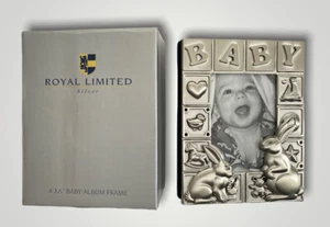 Royal Limited Silver Baby Album Frame - Size 4x6 Pictures - NEW - Picture 1 of 4
