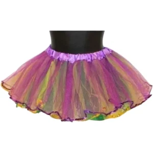Tutú Mardi Gras multicolor 90 paneles lentejuelas capas - Imagen 1 de 1