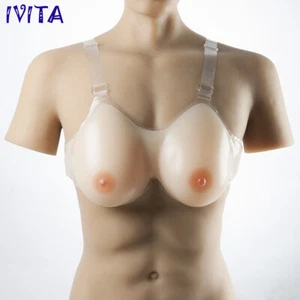 Formas de pecho de silicona artificial para taza EE con correas CD potenciador de tetas falsas - Imagen 1 de 7
