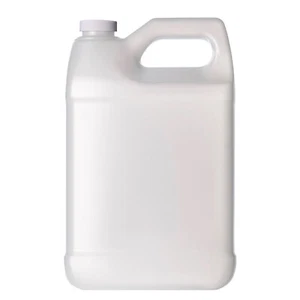 Jarra de HDPE botella natural de 1 galón F-Style 38/400 con tapa acanalada (128 oz) - Imagen 1 de 5
