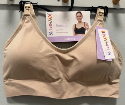 Sujetador cómodo de enfermería de maternidad Joyspun sin cables beige desnudo XXXL 3X NUEVO CON ETIQUETAS Foto 1 de 4