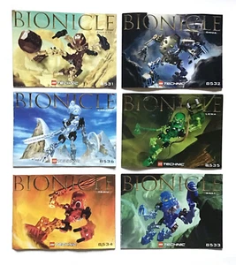 Lego Bionicle Toa Gali Pohatu Lewa Tahu Onua Kopaka Instruction Manual Booklets - Picture 1 of 2