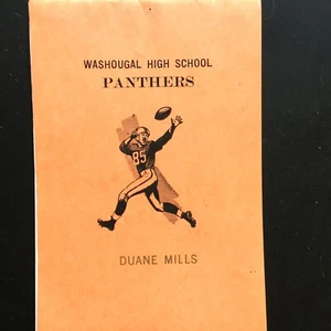 1954 WASHOUGAL HIGH SCHOOL Washington Football Banquet Program & Menu PANTHERS  - Picture 1 of 6