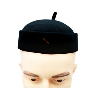 Children Traditional Nigeria Ministers Black Wool Felt Igbo Cap Africa Fez Kufi - Picture 1 of 6