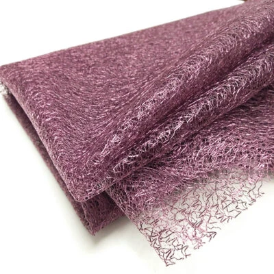 Solid Color Mesh Lace Fabric Net Hollow Gold Silver for DIY Wedding Dress Veil - Image 1 of 4