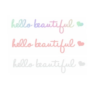 Hello Beautiful Mirror Decal Waterproof PVC Rearview Mirror Sticker Auto present - Picture 1 of 12