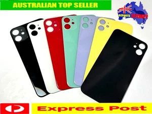 New Back Rear Cover Glass Replacement For iPhone 11, BIG HOLE, 6 Colours - Picture 1 of 15