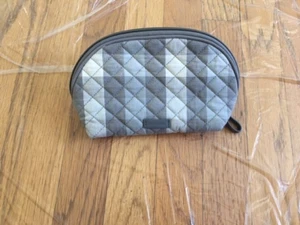 Vera Bradley Clamshell Kosmetiktasche Neutral Buffalo Check Grau Grau Neu ohne Etikett - Bild 1 von 2