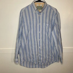 Cooper Jones Men’s M Button Down Dress Shirt Light Blue & White 100% Cotton - Picture 1 of 14