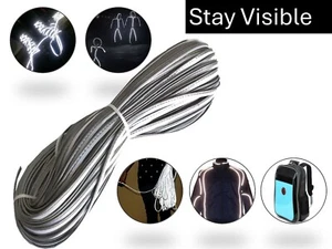 Tubería reflectante plateada para coser 12 mm x 3 m - Accesorio de seguridad y moda - Imagen 1 de 12