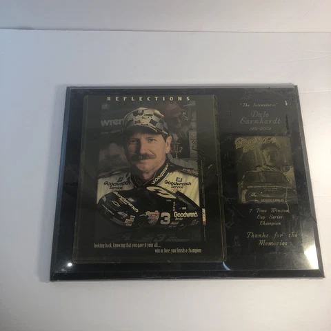 Nascar Reflections Dale Earnhardt The Intimidator Wall Hanging Plaque SEALED Cover