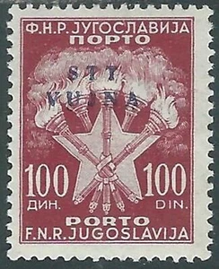 1952 TRIESTE B SEGNATASSE SOPRASTAMPATO 100 D MH * - RB33-10 - Imagen 1 de 1