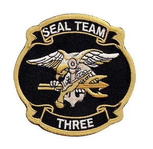 Navy Seal Team drei Haken Aufnäher 3,0 Zoll - Bild 1 von 1
