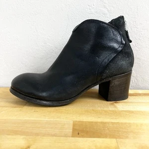 Moma Design Leder Stiefeletten schwarz Blockabsatz Made in Italy Größe 37 - Bild 1 von 13