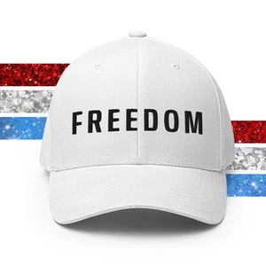 Flexfit Baseball Cap "Freedom" bestickt patriotische Hommage an Charlie Kirk - Bild 1 von 60