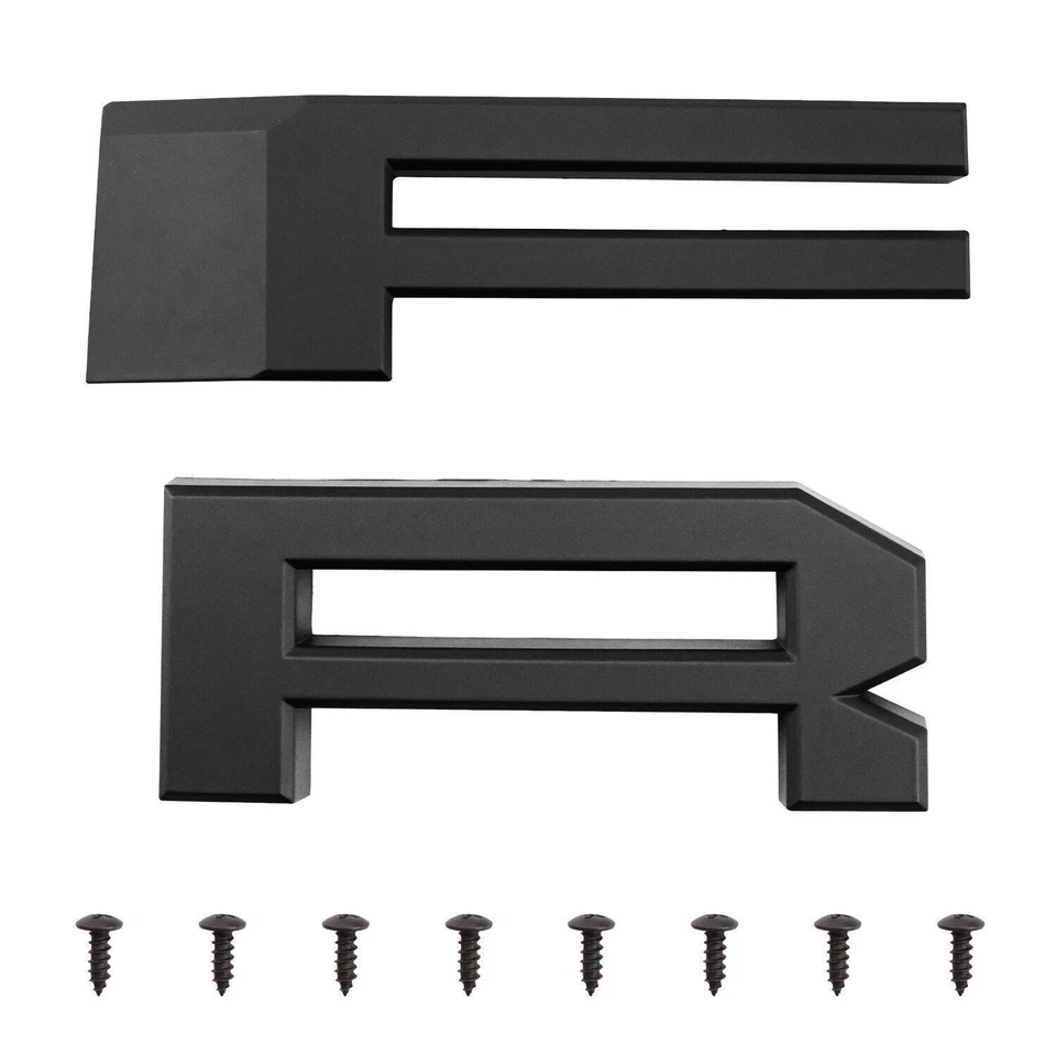 Letters F & R Replacement Raptor Style Grill Matte Black Fit 2005-2008 Ford F150 Foto 1 de 4