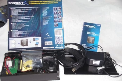 Sabrent SATA/IDE Drive Enclosure w/Fan - USB & eSATA - includes both cables  - Image 1 of 4