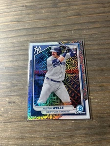 2024 Bowman - Austin Wells #87 Chrome Mojo Refractor (RC) - Picture 1 of 3