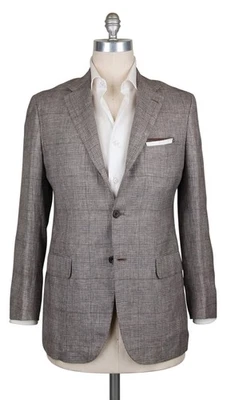 Kiton Brown Cashmere Blend Plaid Sportcoat - 40/50 - (UG896F1710R7) - Image 1 of 4