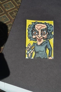 ACEO Original Horror Igor has a smoke Halloween kein Print Mixed Media - Bild 1 von 3