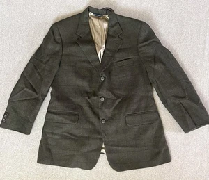 Blazer Brooks Brothers Para Hombres 42 Marrón Ventana Cuadros Lana de Cordero Alpaca Hecho en EE. UU. - Imagen 1 de 12