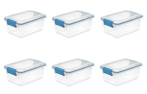 Sterilite 7,5 Quart Dichtungsbox, stapelbarer Aufbewahrungsbehälter mit verriegelbarem Deckel, 6er-Pack - Bild 1 von 5