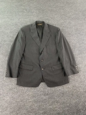 Vintage Brooks Brothers Suit Jacket 42 S Gray Wool Striped USA Premium Designer - Image 1 of 4