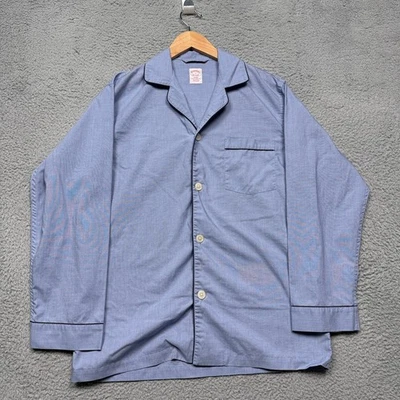 Camisa de pijama Brooks Brothers para hombre pequeña azul para dormir abotonada bolsillo superior pijamas Foto 1 de 4